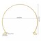 7ft Gold Metal Wedding Arch Backdrop Stand Round Flower Wreath Frame Party Decor